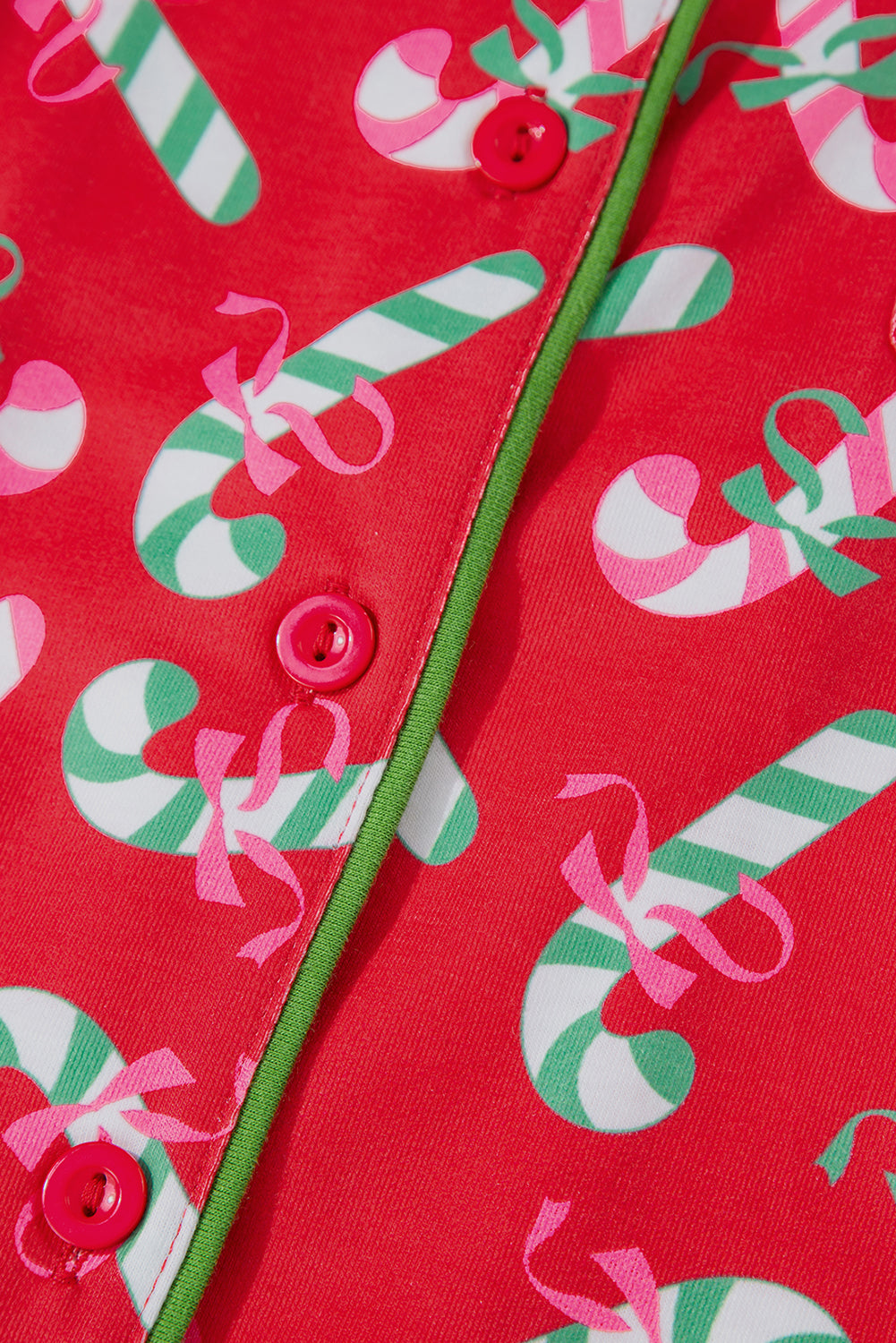 Red Christmas Candy Cane Pyjama Set