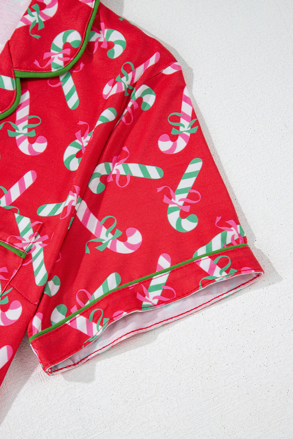 Red Christmas Candy Cane Pyjama Set