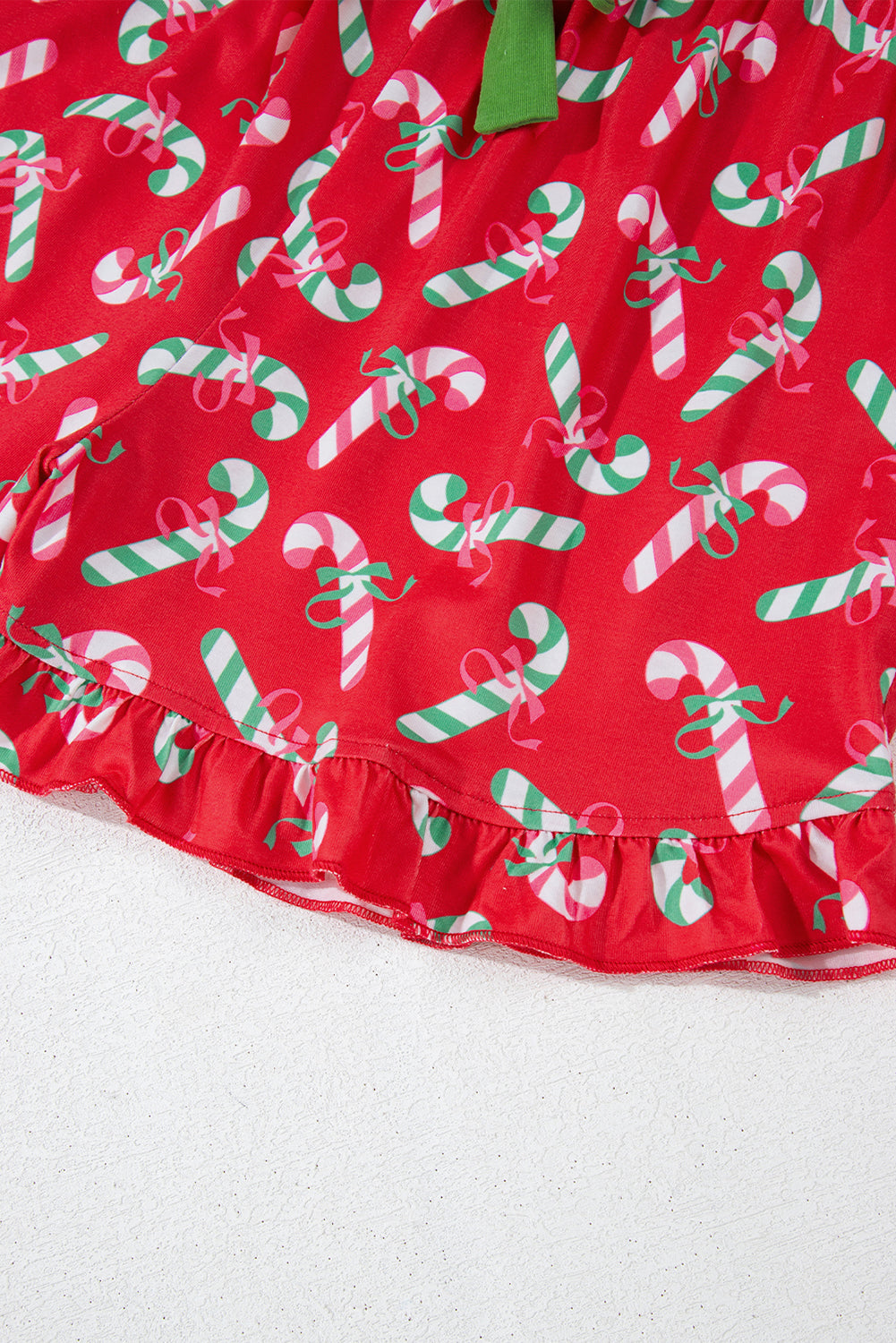 Red Christmas Candy Cane Pyjama Set