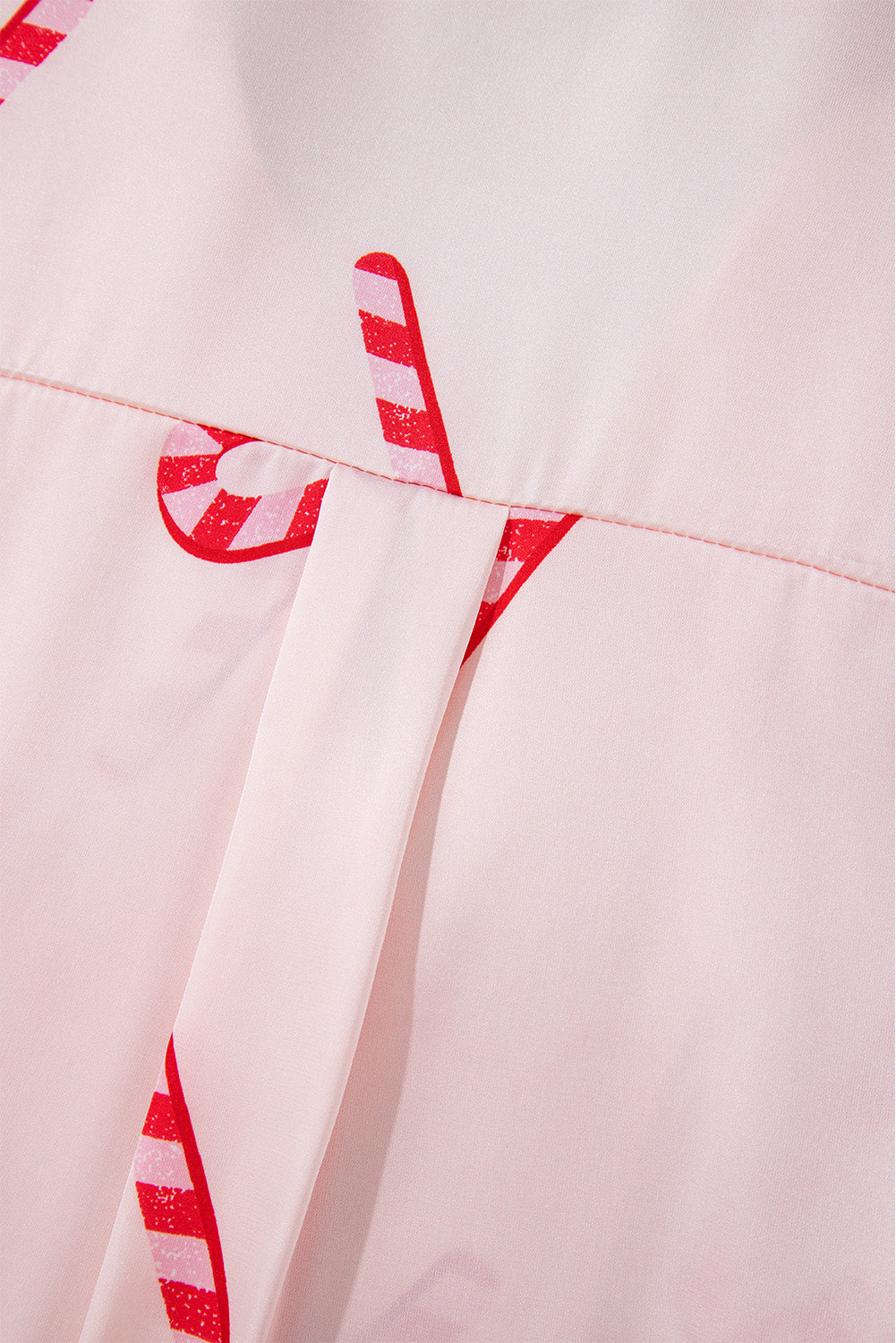 Pink Christmas Candy Cane Pyjama Set