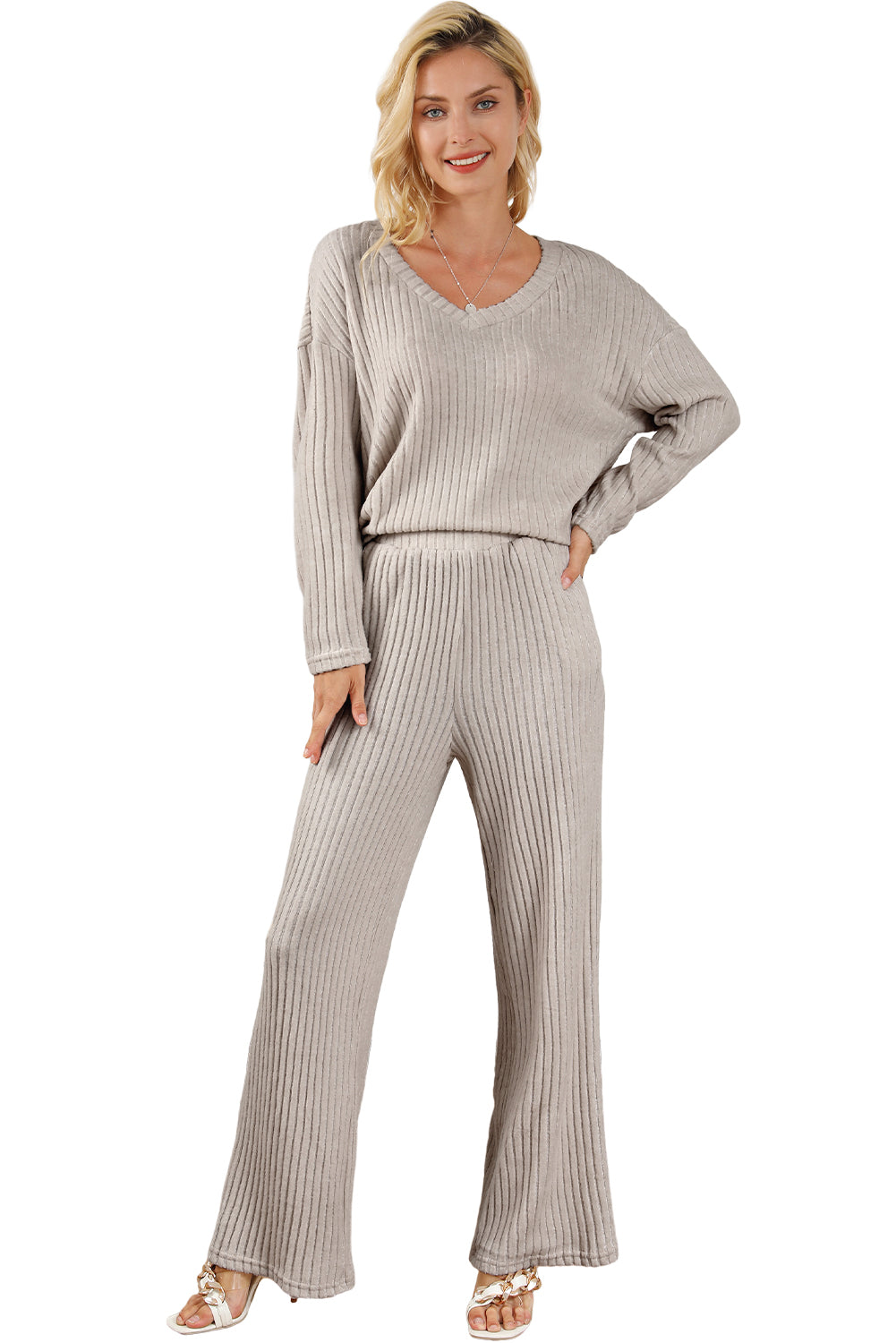 Beige Loungewear Set