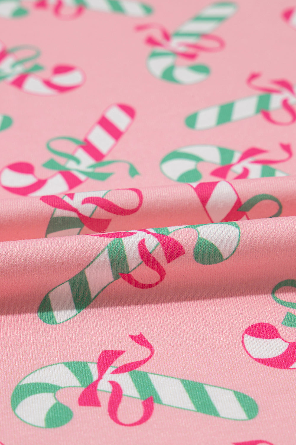 Pink Christmas Candy Pajamas Set