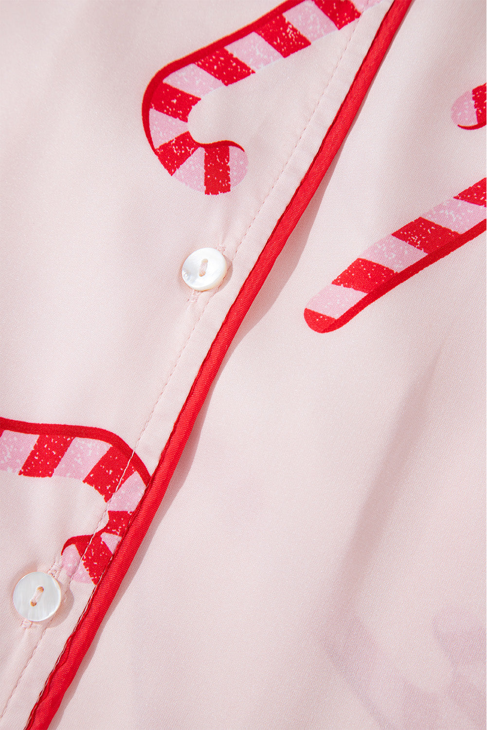 Pink Christmas Candy Cane Pyjama Set