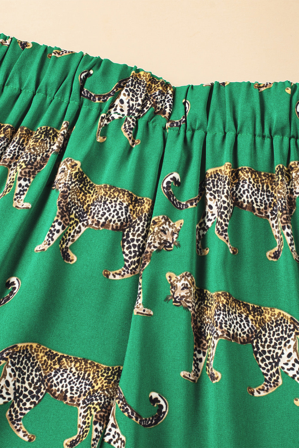 Green Cheetah Print Pajama Set