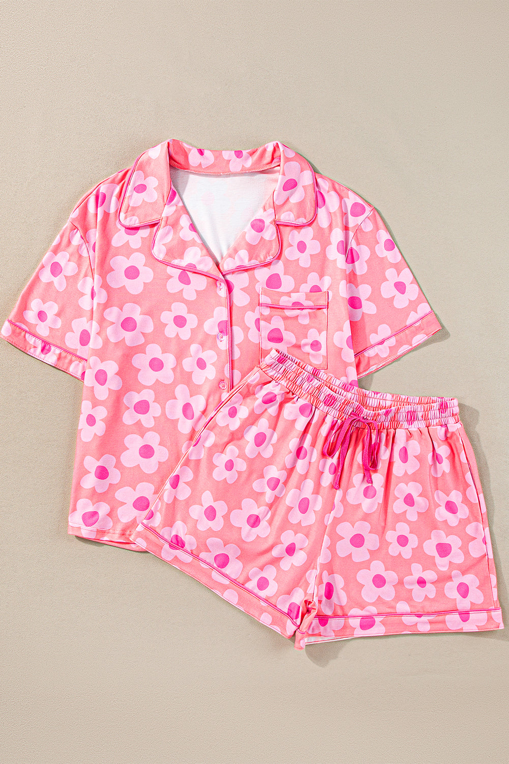 Flower Print Pajamas Set