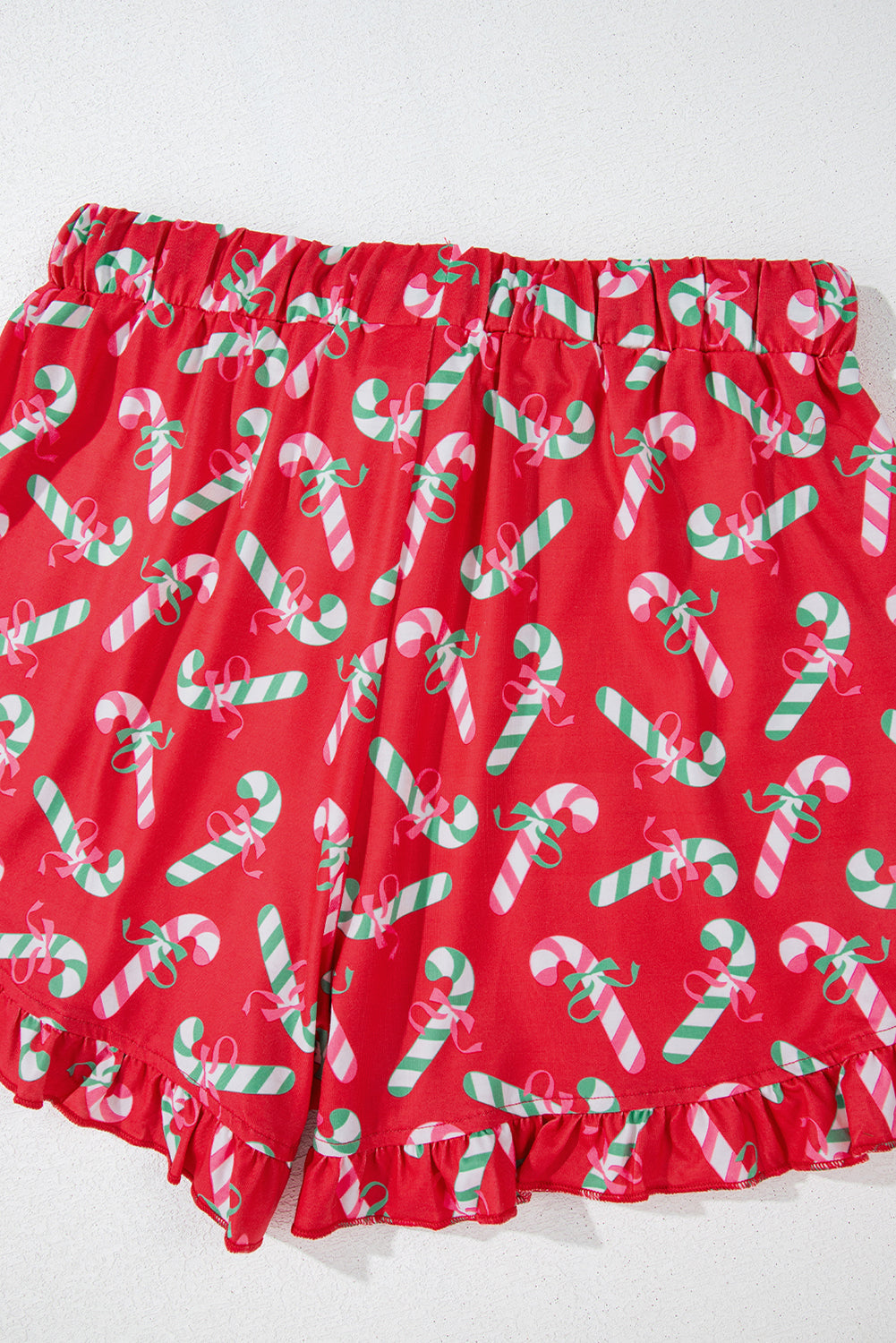 Red Christmas Candy Cane Pyjama Set