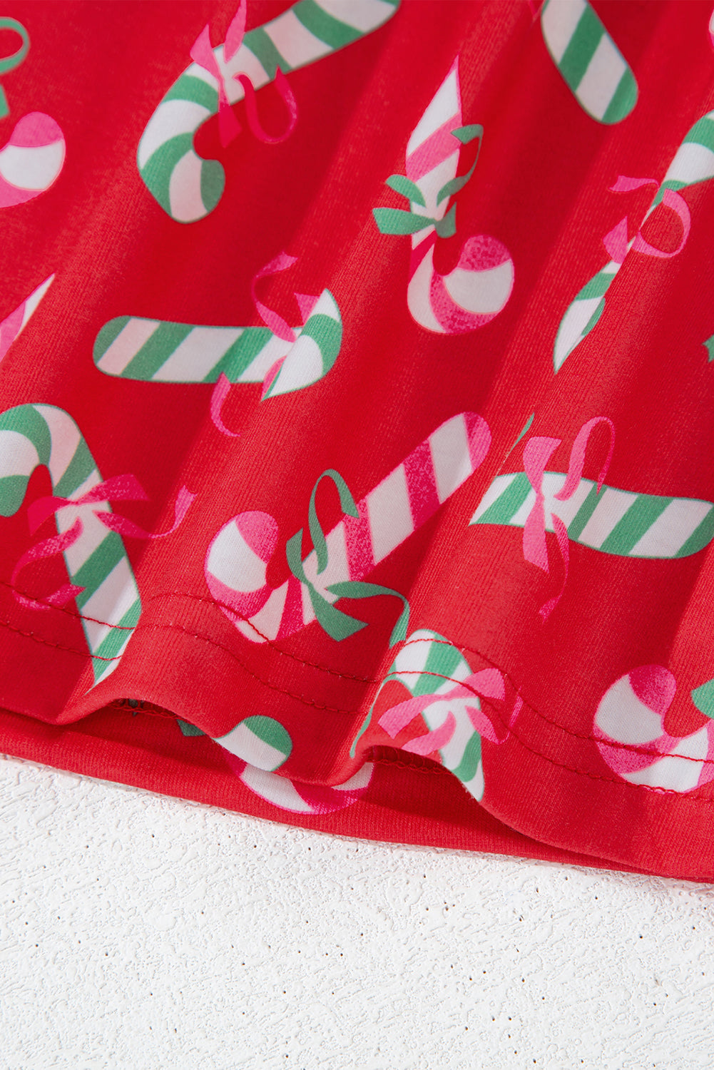 Red Christmas Candy Cane Pyjama Set