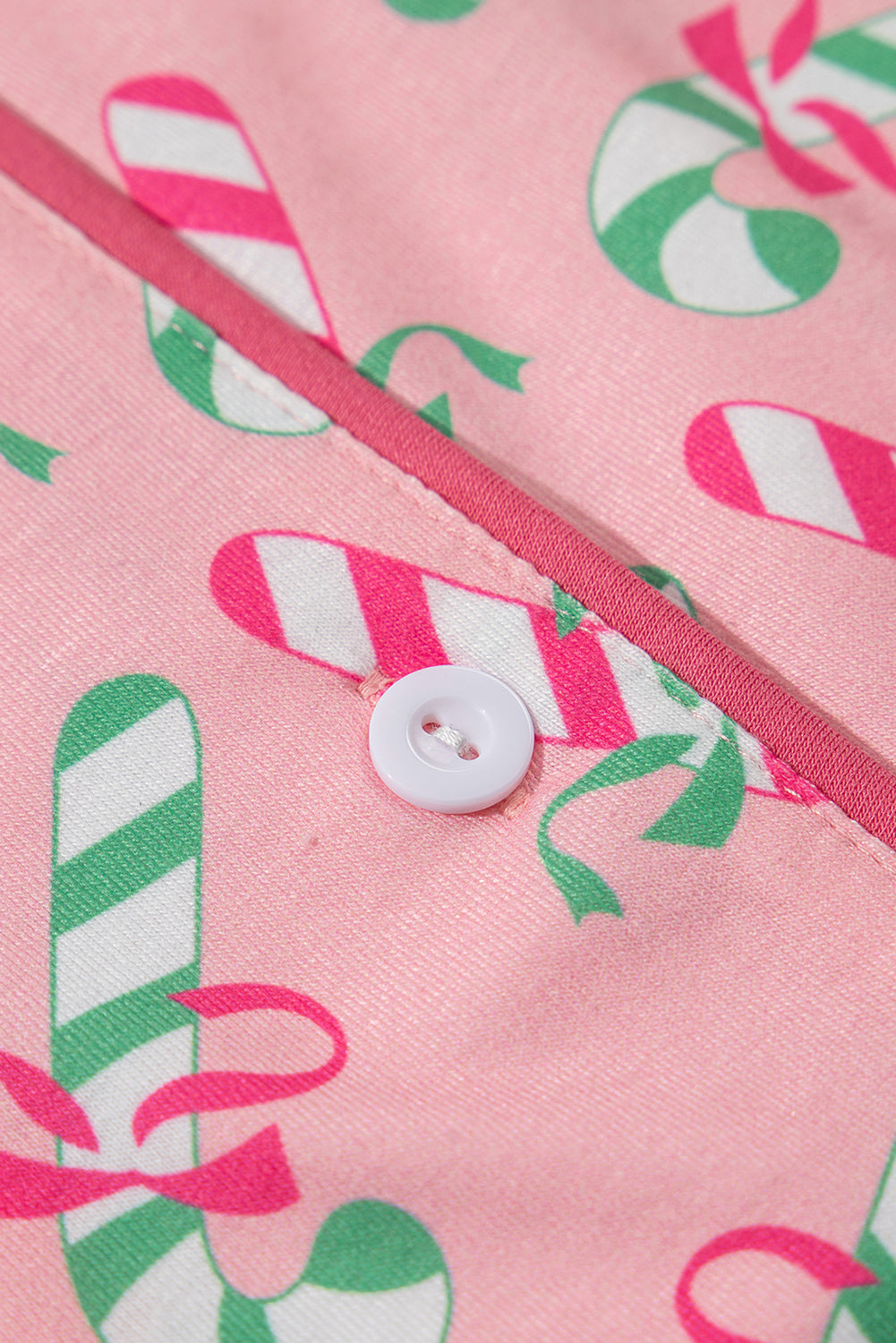 Pink Christmas Candy Pajamas Set