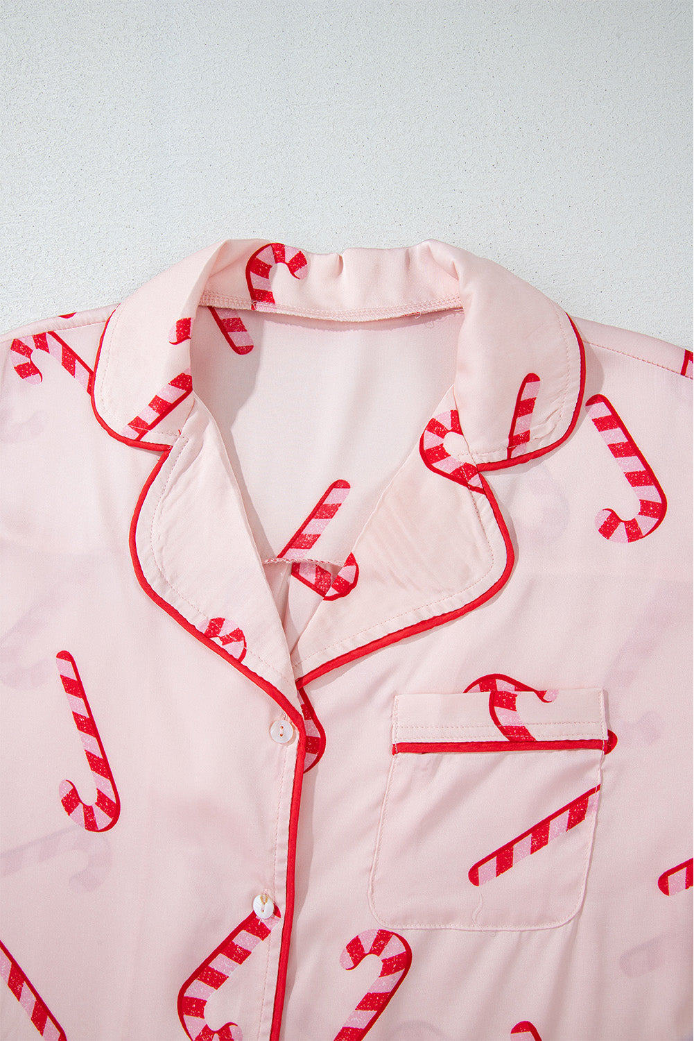 Pink Christmas Candy Cane Pyjama Set