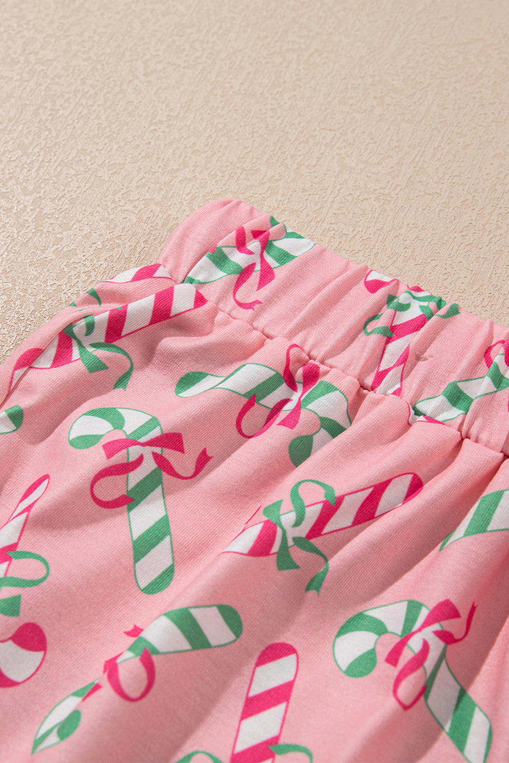 Pink Christmas Candy Pajamas Set