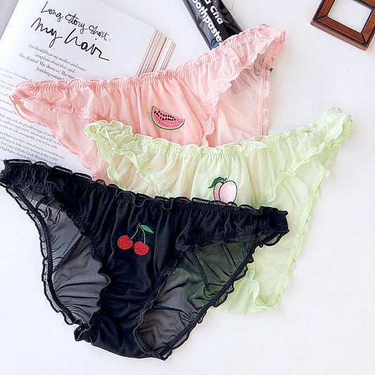 Fruit Embroidery panties