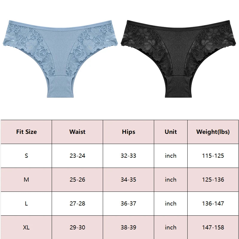 3Pcs Cotton Brazilian Panties