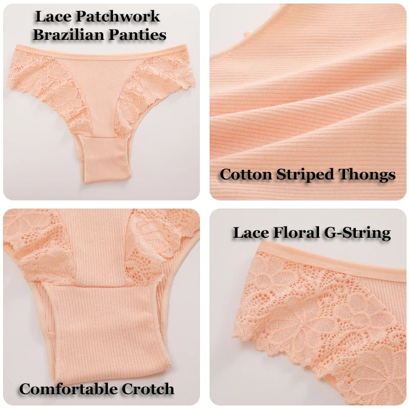 3Pcs Cotton Brazilian Panties