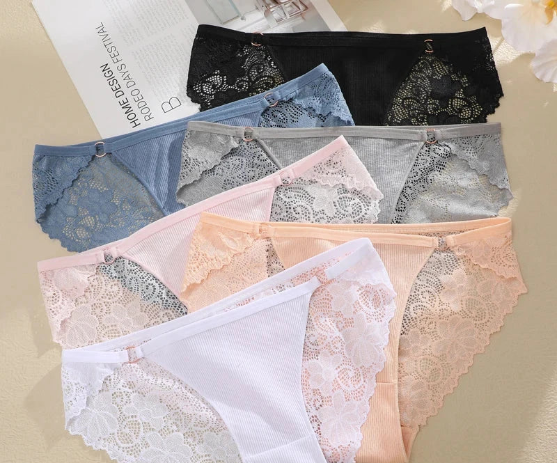 4PCS Floral Lace Panties