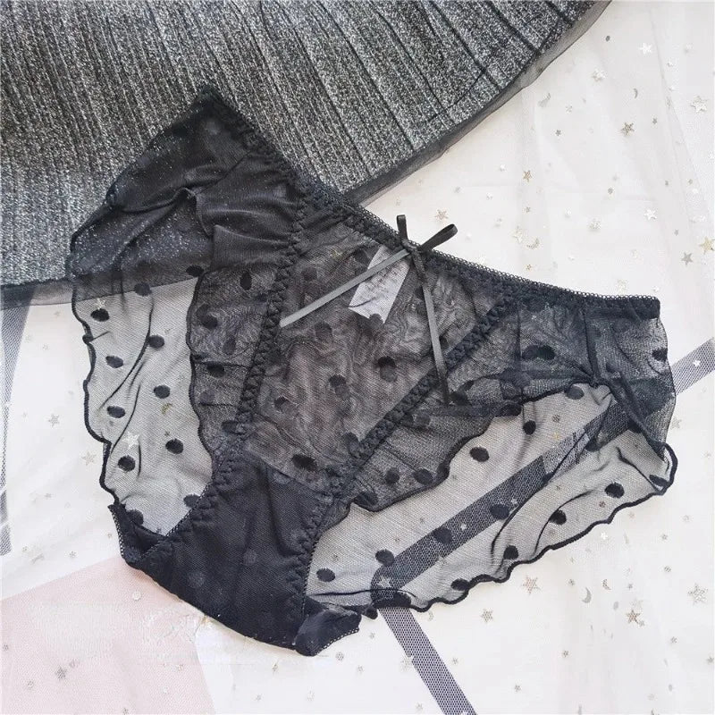 Lace Underwear Polka Dot Ruffled Panties