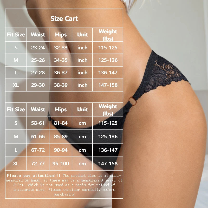 4PCS Floral Lace Panties