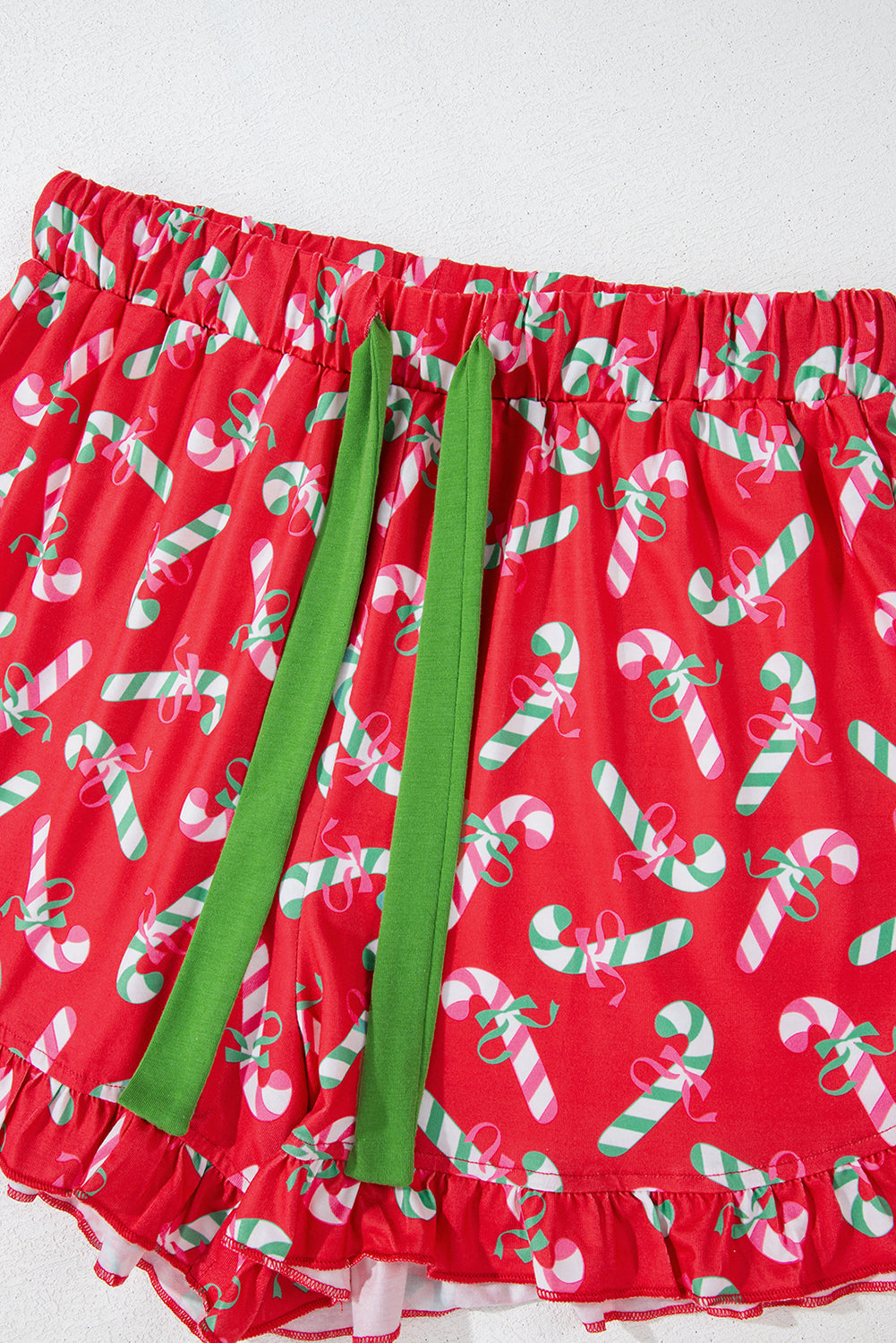 Red Christmas Candy Cane Pyjama Set