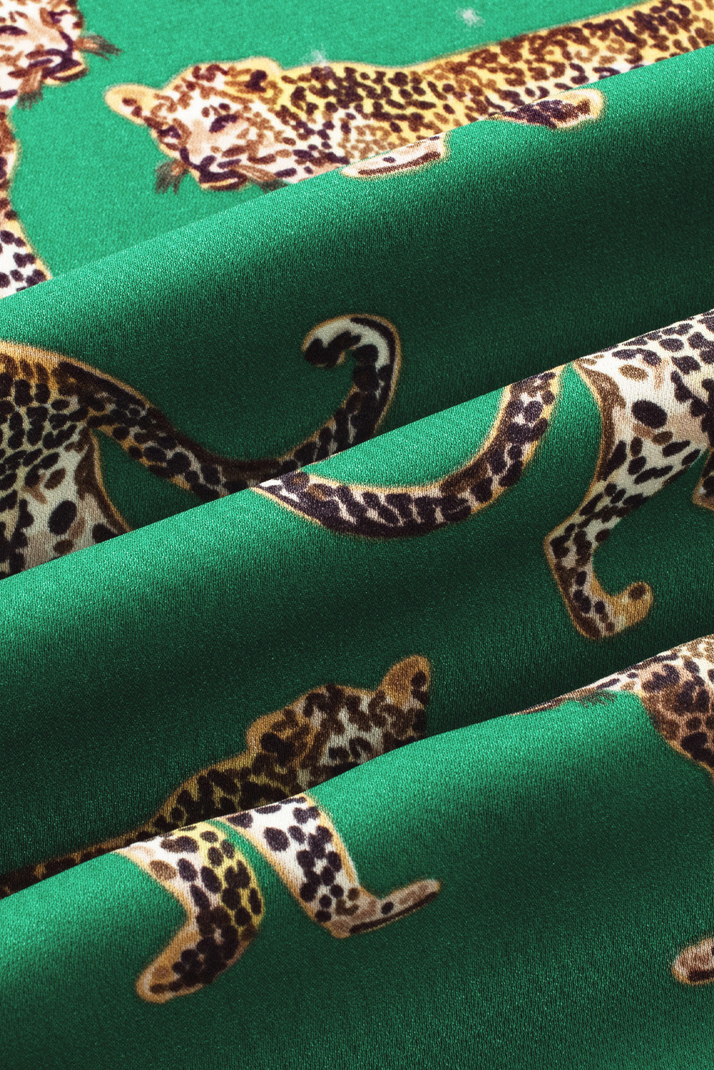 Green Cheetah Print Pajama Set