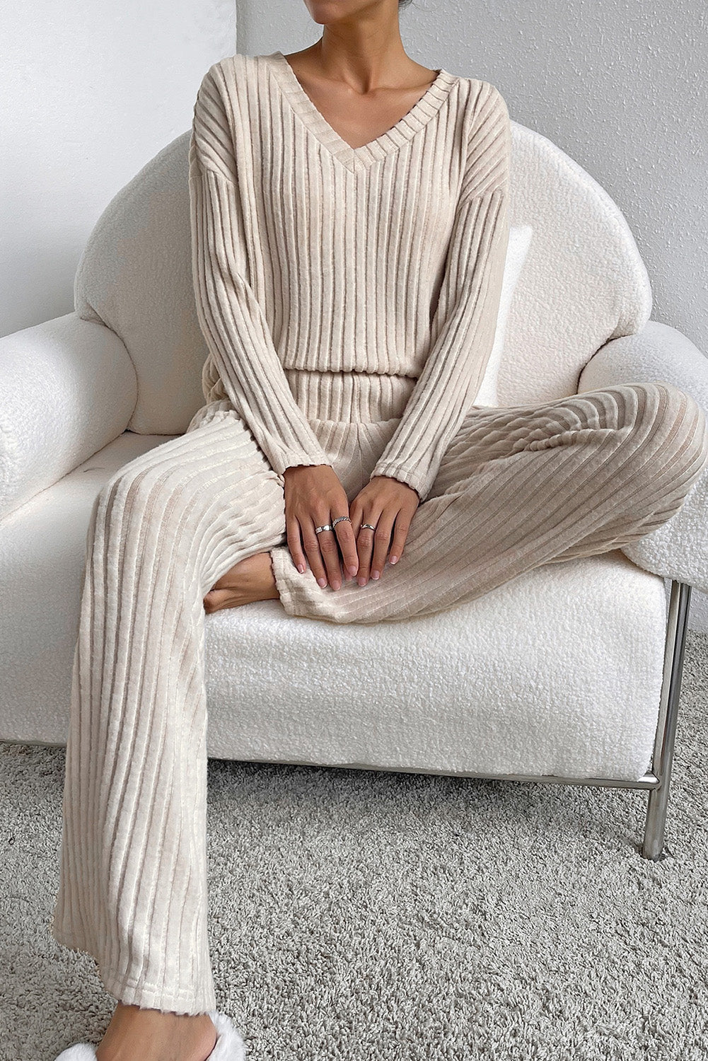 Beige Loungewear Set