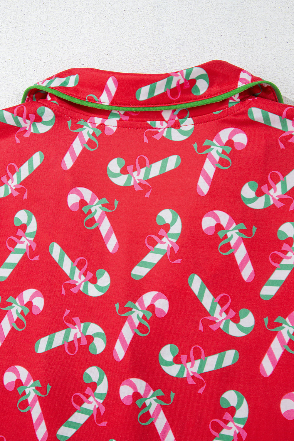 Red Christmas Candy Cane Pyjama Set