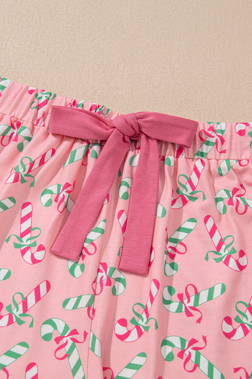 Pink Christmas Candy Pajamas Set