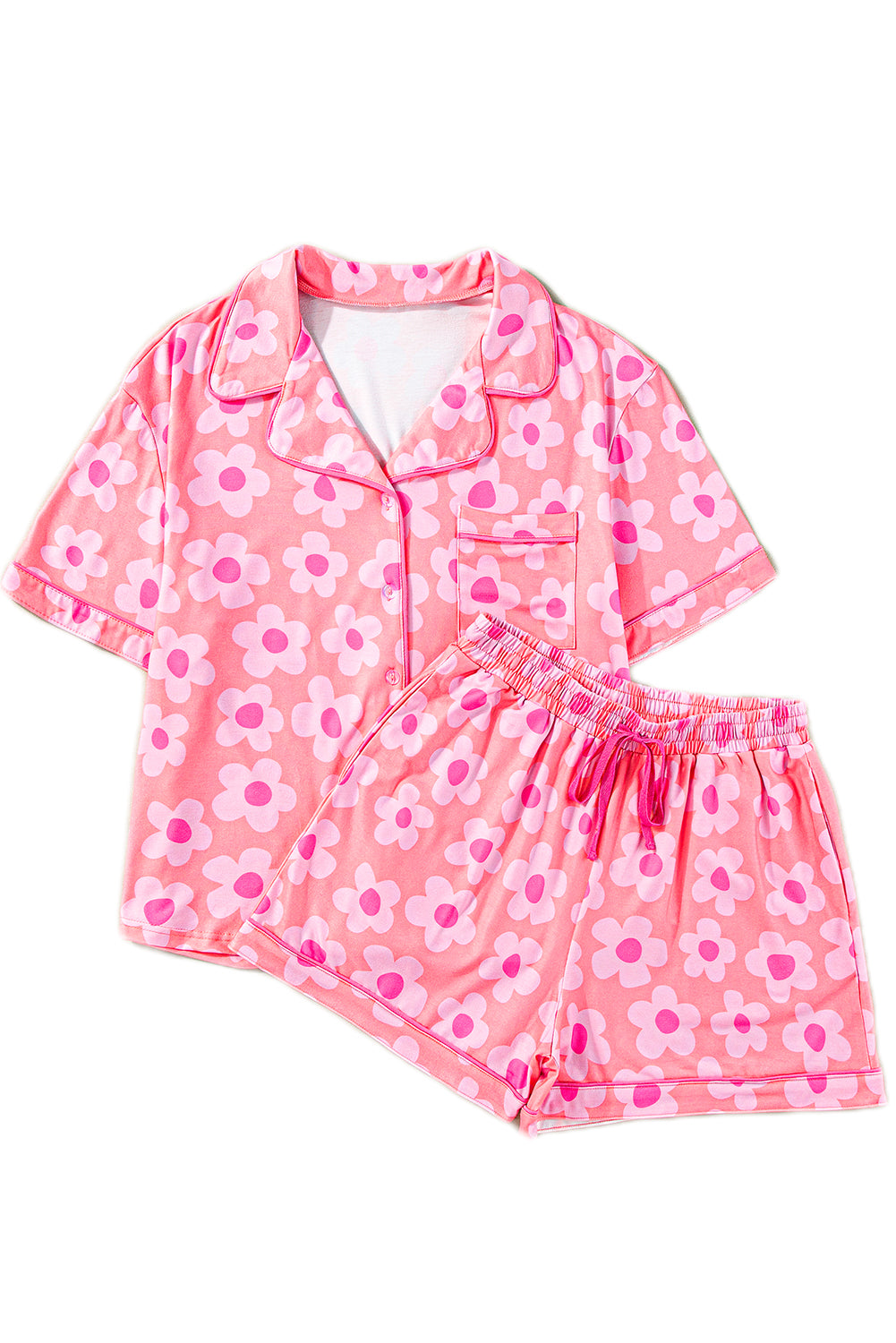 Flower Print Pajamas Set