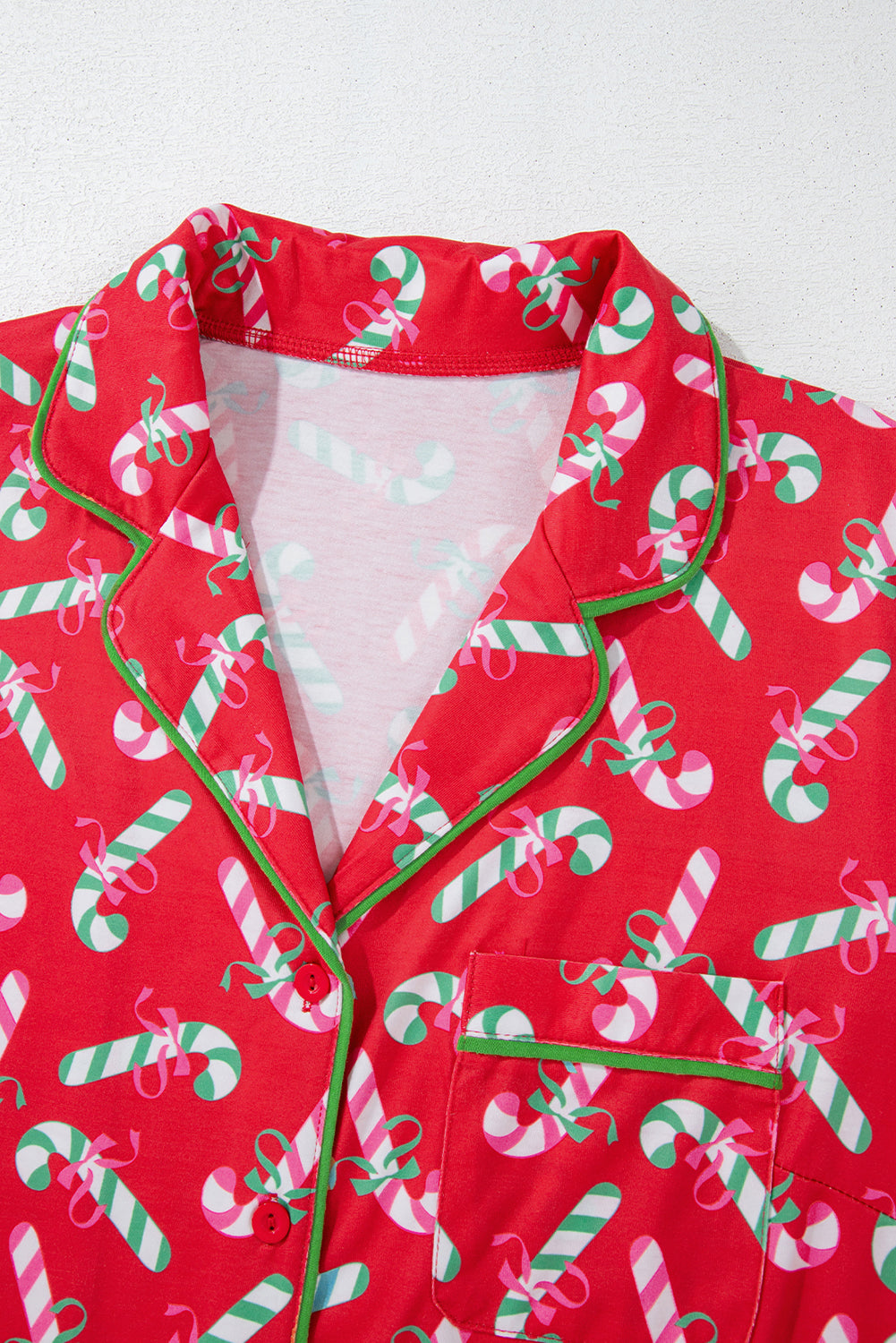 Red Christmas Candy Cane Pyjama Set