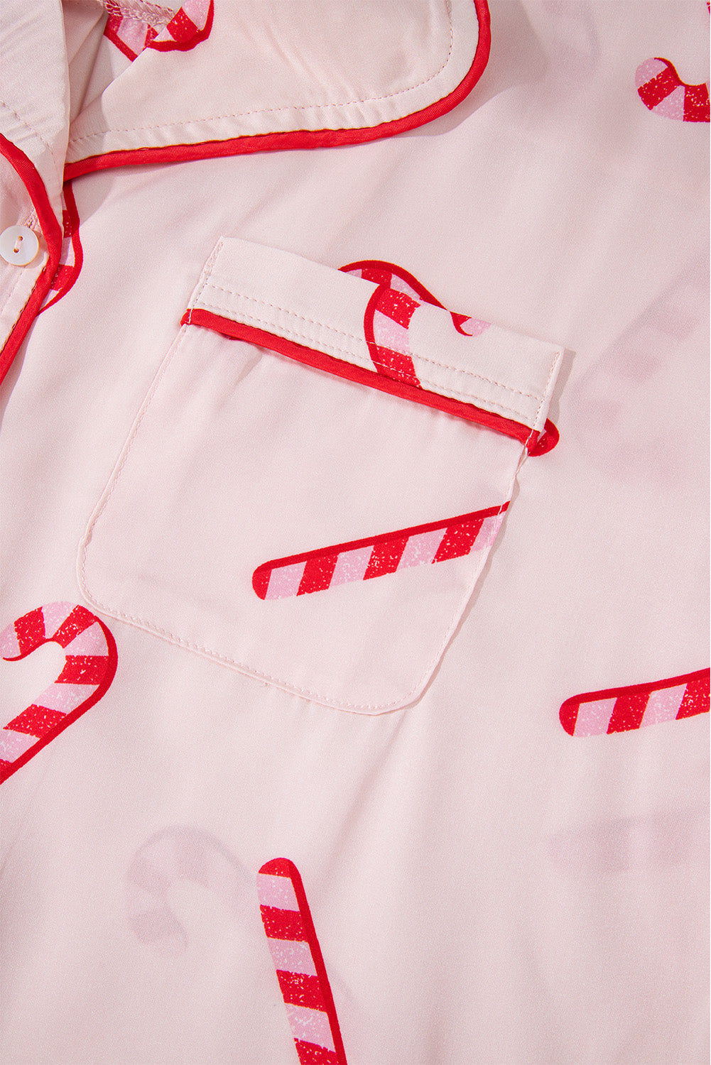 Pink Christmas Candy Cane Pyjama Set